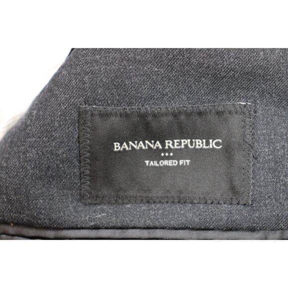 Banana Republic Blazer Mens 38S Gray Wool Blend 2 Buttons Notch Label - Picture 7 of 10